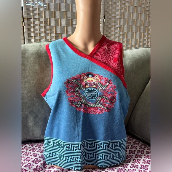 Vintage & Rare ITSUS Shoulder Crossover Tank - Women’s Size L - Picture 2 of 9